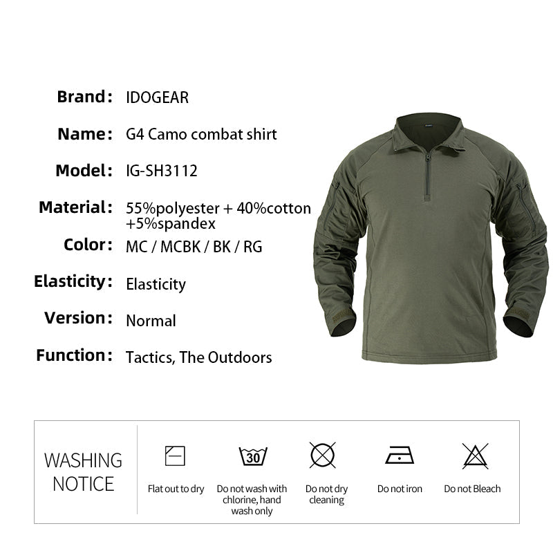G4 Tactical Shirt With Elbow Pads Tactical Shirt Hiking Shirt
