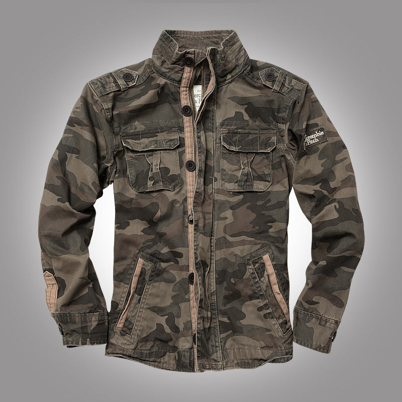 Heavy Camouflage Work Jacket – Multi-Pocket Military Style Men’s Jacket
