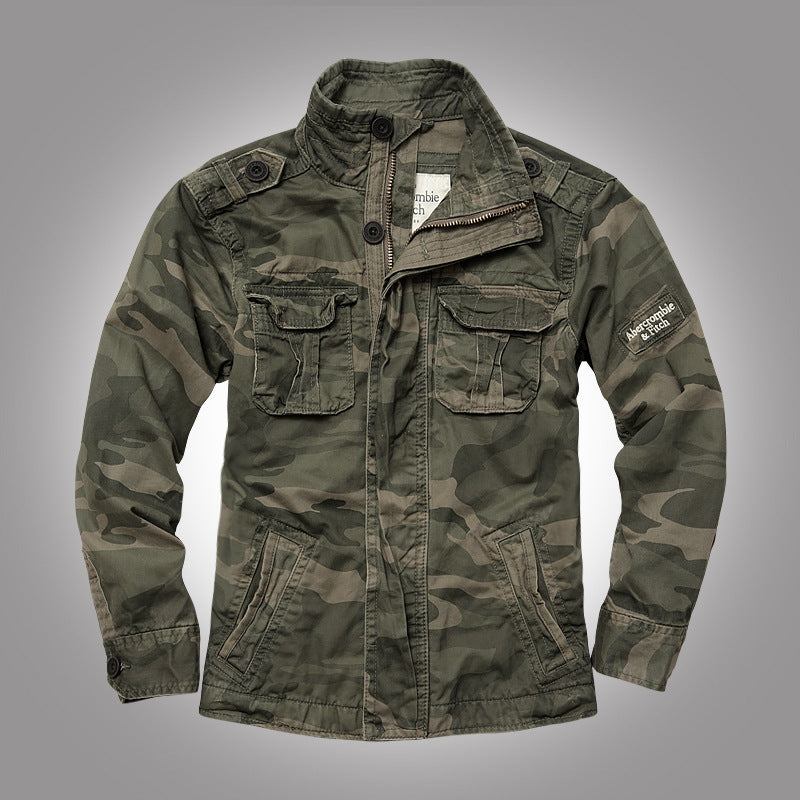 Heavy Camouflage Work Jacket – Multi-Pocket Military Style Men’s Jacket