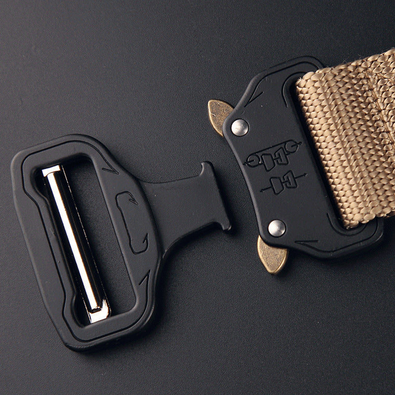 Men's Nylon Metal Buckle Outdoor Tactical Training Belt