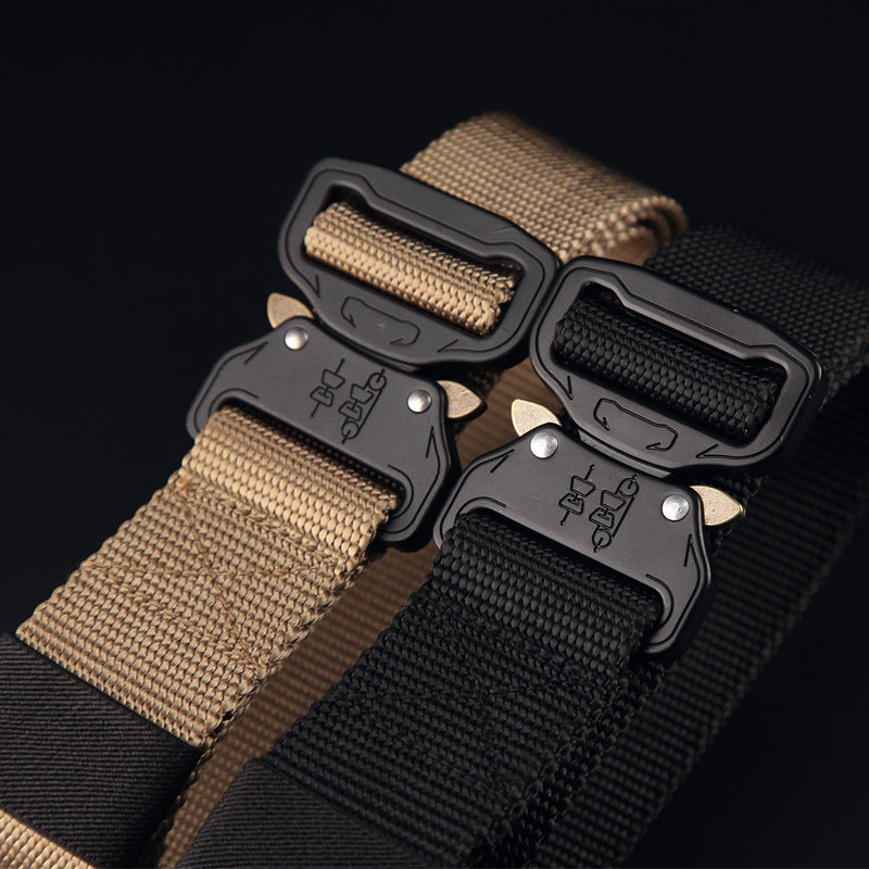 Men's Nylon Metal Buckle Outdoor Tactical Training Belt