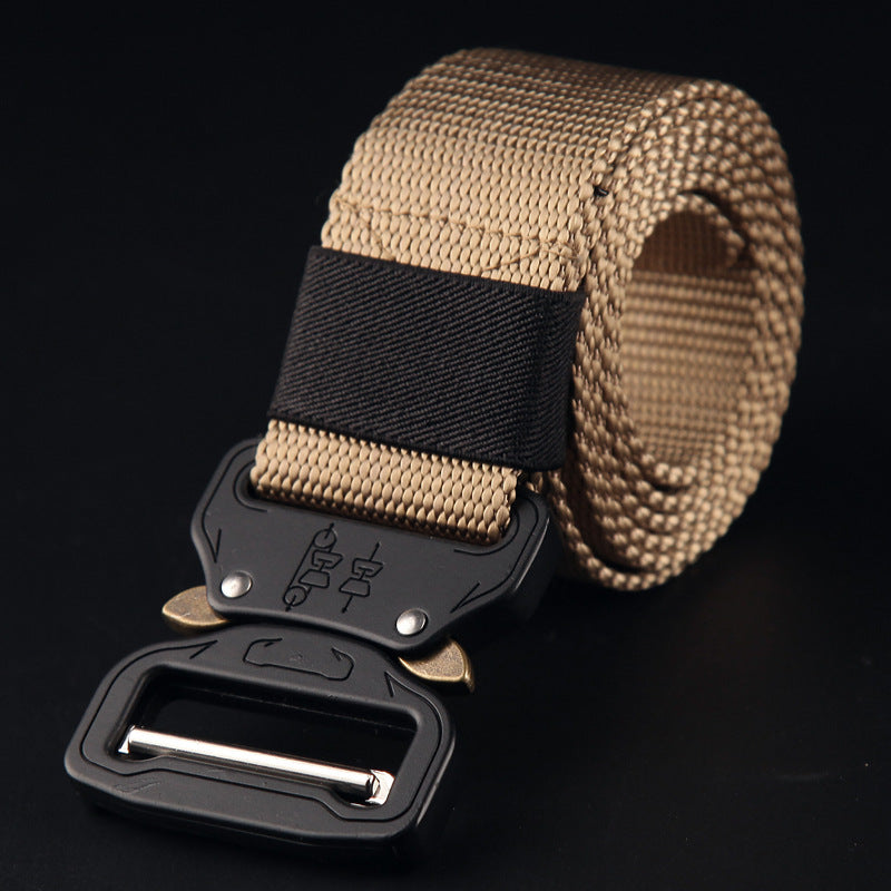 Men's Nylon Metal Buckle Outdoor Tactical Training Belt