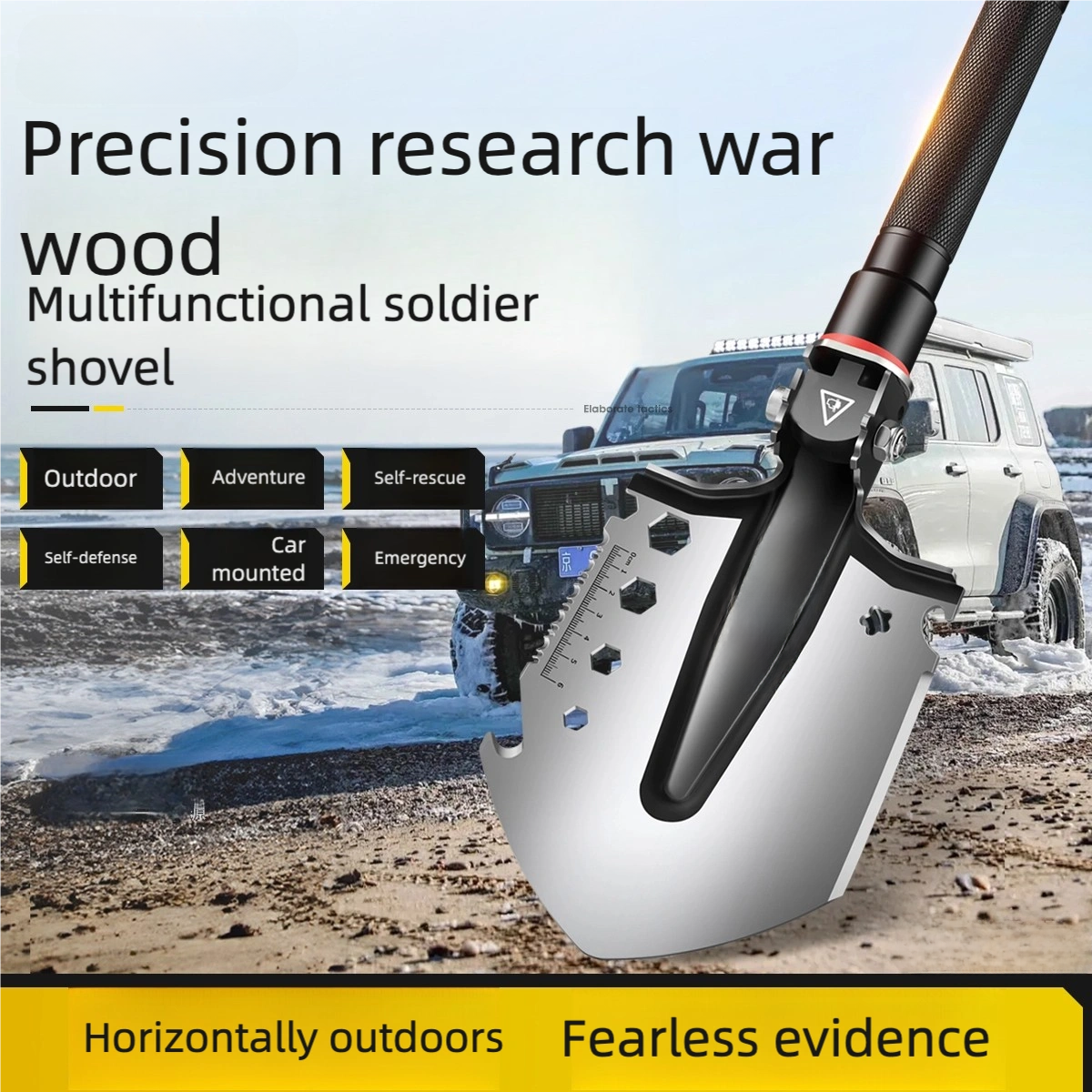 7-in-1 Mcho Wings Folding Shovel Tool: Knife, Screwdriver, Magnesium Rod & More
