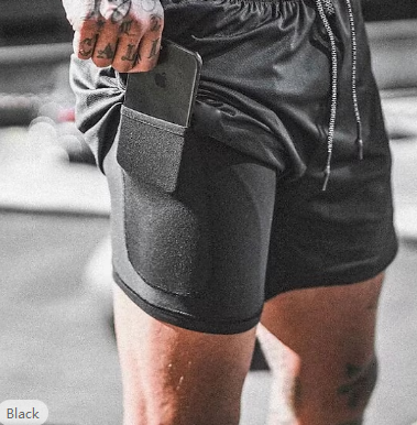 Men's Active Shorts Running Shorts Casual Shorts Drawstring Elastic Waist With Compression Liner Breathable Quick Dry Short Running Weekend Gym Athleisure Yellow camouflage Green Stretchy