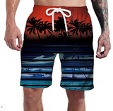 Men's Bathing Suit Board Shorts Swim Shorts Swim Trunks Summer Shorts Pocket Drawstring with Mesh lining Coconut Tree Print Quick Dry Short Daily Holiday Hawaiian Casual 1 2 Micro-elastic