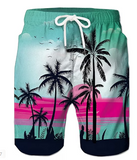 Men's Bathing Suit Board Shorts Swim Shorts Swim Trunks Summer Shorts Pocket Drawstring with Mesh lining Coconut Tree Print Quick Dry Short Daily Holiday Hawaiian Casual 1 2 Micro-elastic