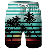 Men's Bathing Suit Board Shorts Swim Shorts Swim Trunks Summer Shorts Pocket Drawstring with Mesh lining Coconut Tree Print Quick Dry Short Daily Holiday Hawaiian Casual 1 2 Micro-elastic