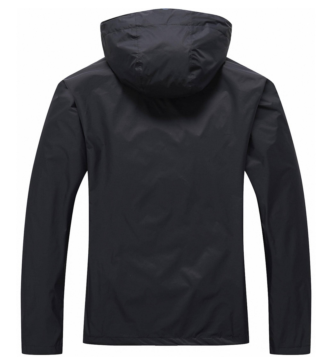 Men's Rain Jacket Lightweight Waterproof Raincoat with Adjustable Hooded Outdoor Hiking Windbreaker