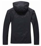 Men's Rain Jacket Lightweight Waterproof Raincoat with Adjustable Hooded Outdoor Hiking Windbreaker
