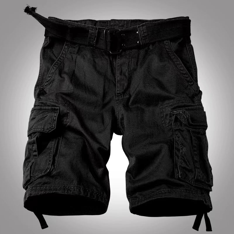 Men's Cargo Shorts Relaxed Fit Camo Short Outdoor Multi-Pocket Cotton Work Casual Shorts with No Belt