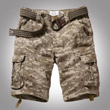 Men's Cargo Shorts Relaxed Fit Camo Short Outdoor Multi-Pocket Cotton Work Casual Shorts with No Belt