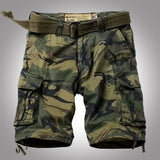 Men's Cargo Shorts Relaxed Fit Camo Short Outdoor Multi-Pocket Cotton Work Casual Shorts with No Belt