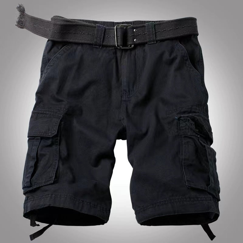 Men's Cargo Shorts Relaxed Fit Camo Short Outdoor Multi-Pocket Cotton Work Casual Shorts with No Belt