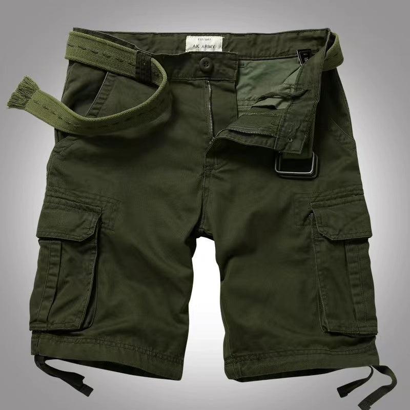 Men's Cargo Shorts Relaxed Fit Camo Short Outdoor Multi-Pocket Cotton Work Casual Shorts with No Belt