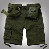 Men's Cargo Shorts Relaxed Fit Camo Short Outdoor Multi-Pocket Cotton Work Casual Shorts with No Belt