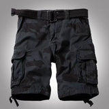 Men's Cargo Shorts Relaxed Fit Camo Short Outdoor Multi-Pocket Cotton Work Casual Shorts with No Belt