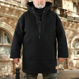 Wool Heavy Coat Leisure Hooded Sweatshirt Jacket