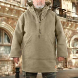 Wool Heavy Coat Leisure Hooded Sweatshirt Jacket