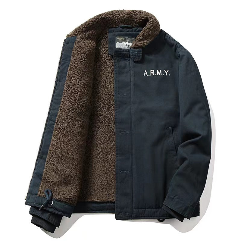 Men's Autumn & Winter Outdoor Casual Checked Hooded Jacket