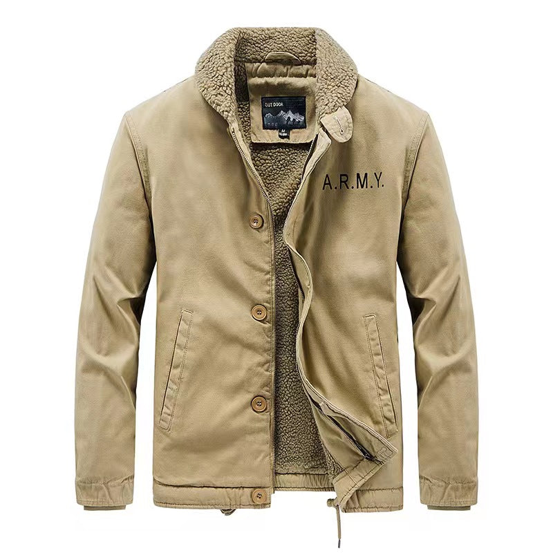 Men's Autumn & Winter Outdoor Casual Checked Hooded Jacket