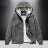 Men's Autumn & Winter Outdoor Casual Checked Hooded Jacket