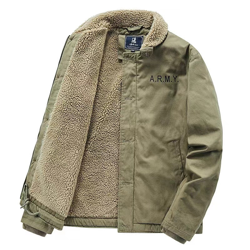 Men's Autumn & Winter Outdoor Casual Checked Hooded Jacket