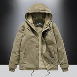 Men's Autumn & Winter Outdoor Casual Checked Hooded Jacket