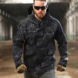 Men's Mid-Length Tactical Waterproof And Oil-proof Outdoor Hooded Jacket