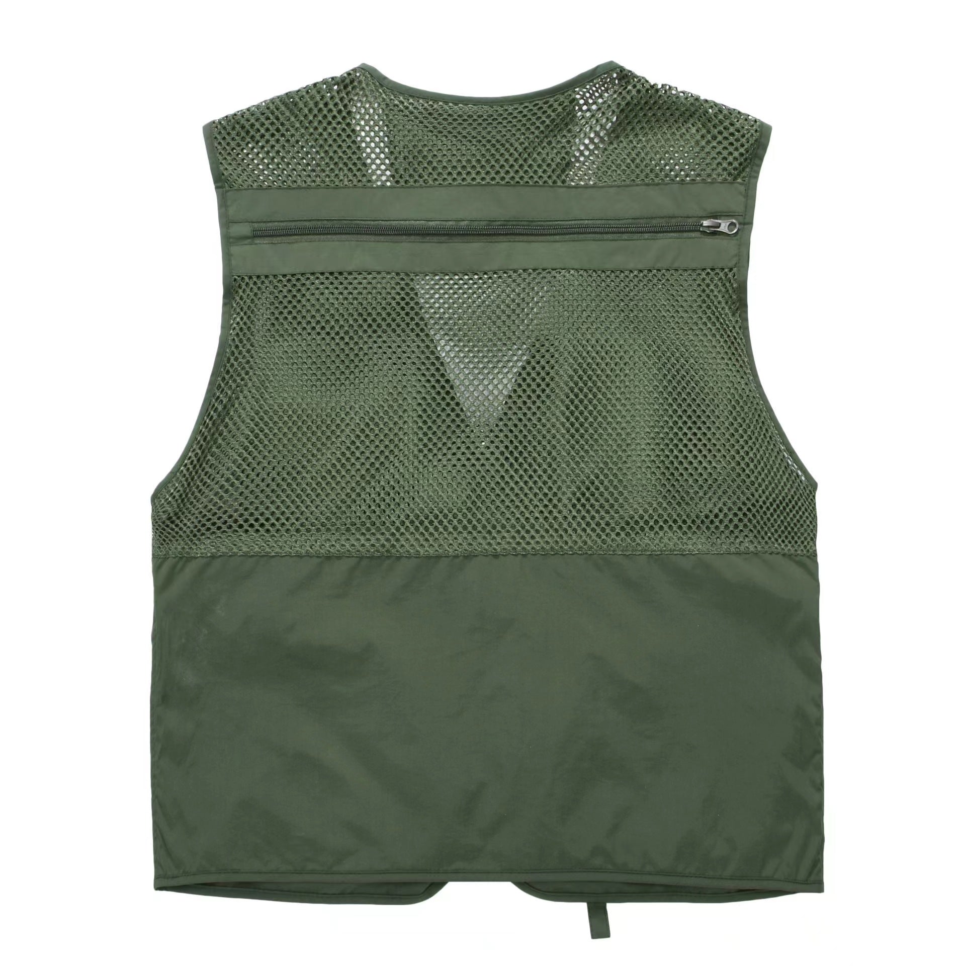 Men's Mesh Multi Pocket Detachable Back Breathable Outdoor Multifunctional Vest