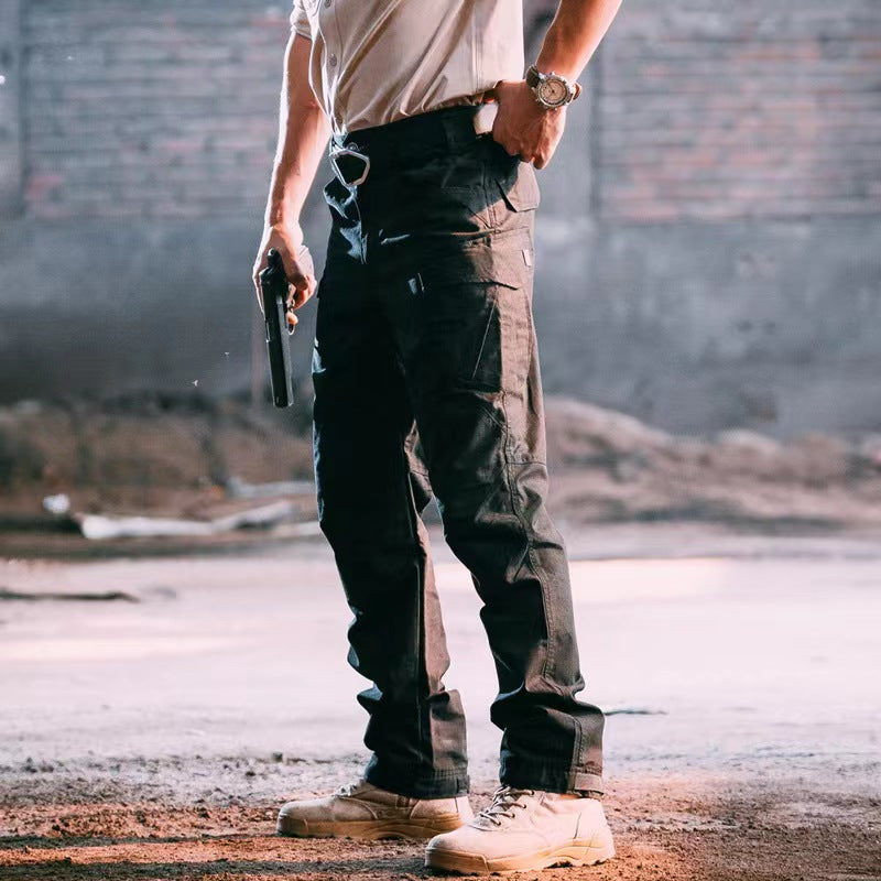 Men's Waterproof Elastic Fabric Tear Resistant Tactical Multi Pocket Overalls