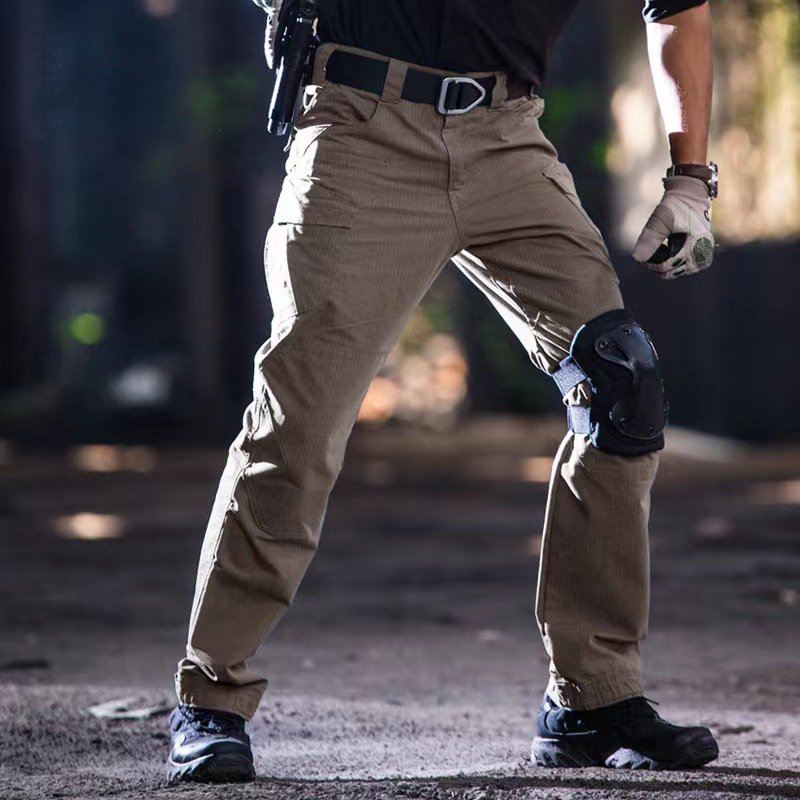 Men's Waterproof Elastic Fabric Tear Resistant Tactical Multi Pocket Overalls
