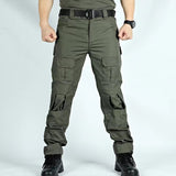 Men's Hiking Pants, Ripstop Camo Cargo Pants, Multi-Pocket Casual Work Pants