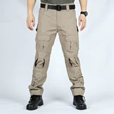 Men's Hiking Pants, Ripstop Camo Cargo Pants, Multi-Pocket Casual Work Pants