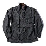 Men's Vintage Oil-Waxed Jacket Outdoor Mutil-Pocket Windproof Waterproof Coat