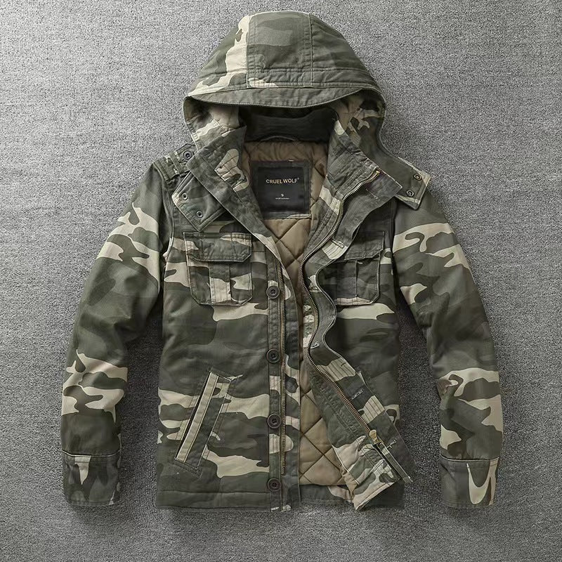 Men's Jacket Retro Washed Warm Jacket