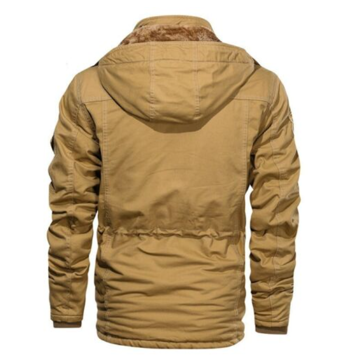 Men's Outdoor Casual Loose Stand Collar Hooded Cotton Jacket