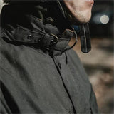 Men's Vintage Oil-Waxed Jacket Outdoor Mutil-Pocket Windproof Waterproof Coat
