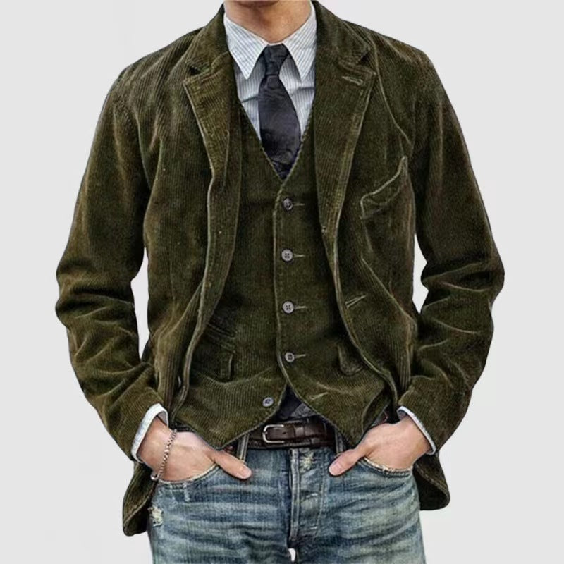 Men's Vintage Lapel Breasted Blazer Coat