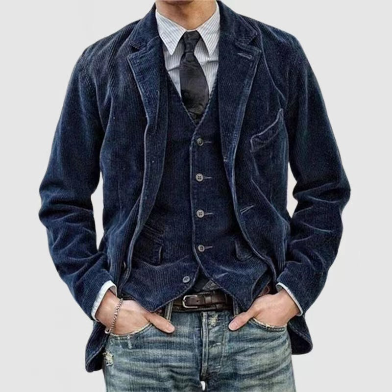 Men's Vintage Lapel Breasted Blazer Coat