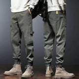 Men's Casual Retro American Loose Straight Cargo Pants Harem Pants