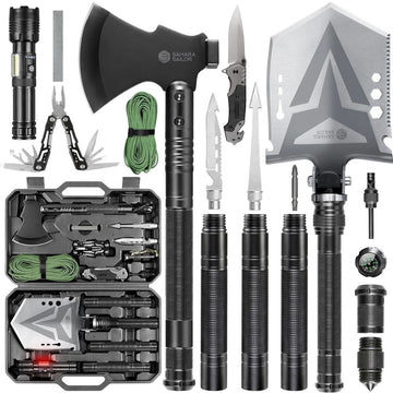 Military Folding Camping Shovel & Axe Kit