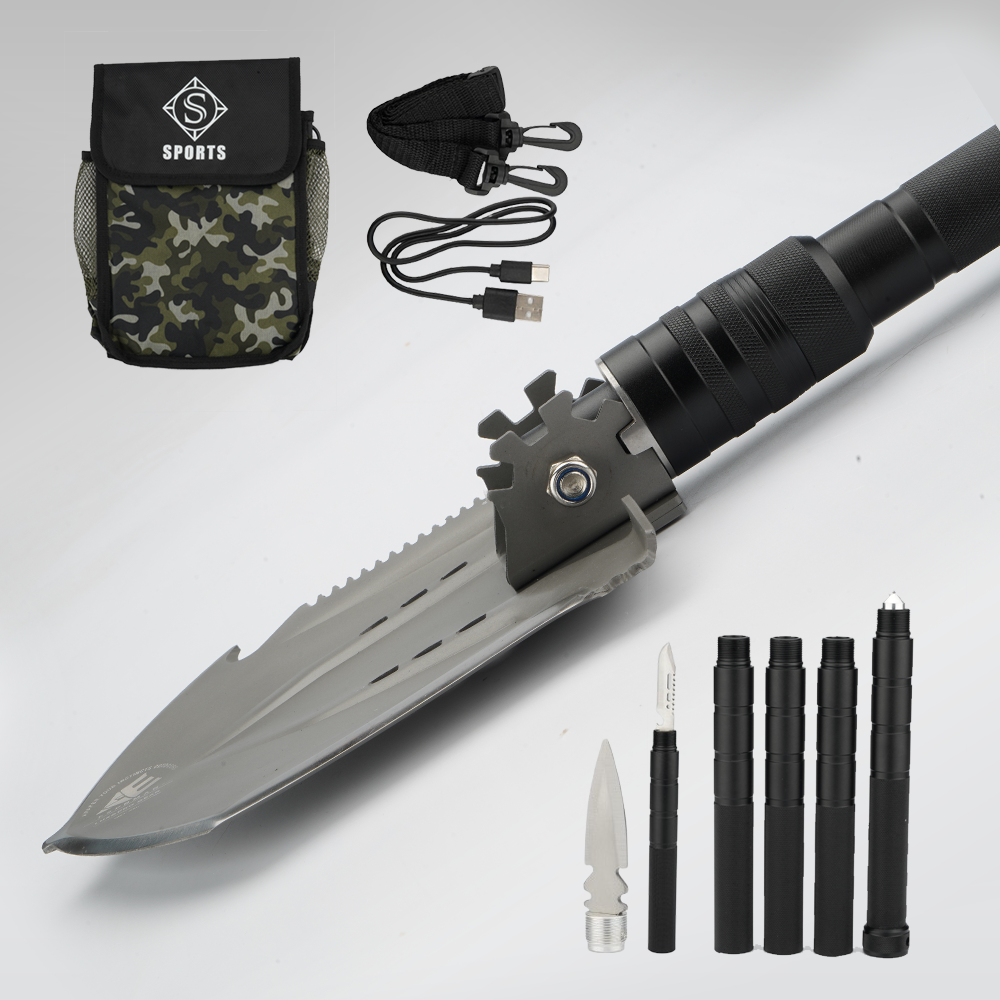 Folding Tactical Shovel – Military Survival Tool for Camping & Car Emergency