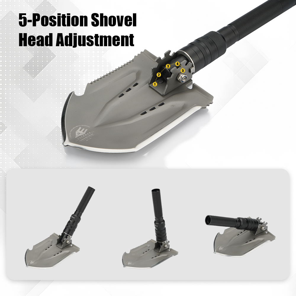 Folding Tactical Shovel – Military Survival Tool for Camping & Car Emergency