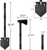 Survival Shovel Multitool with Axe