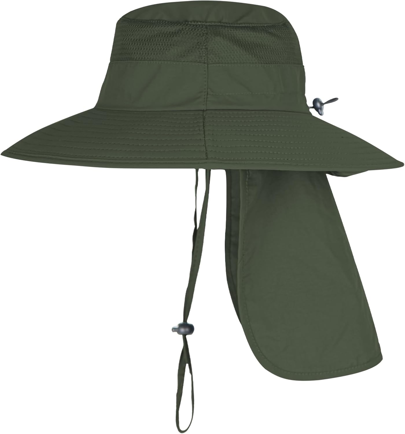 Sun Hats for Men & Women – UPF 50+ Wide Brim Fishing Hat with Neck Flap, Breathable UV Protection Safari Hat
