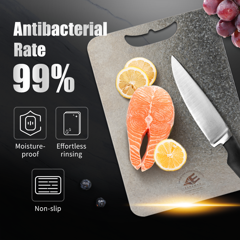 Luxury Pure Titanium Cutting Board Antibacterial Camp Kitchen Board Gift