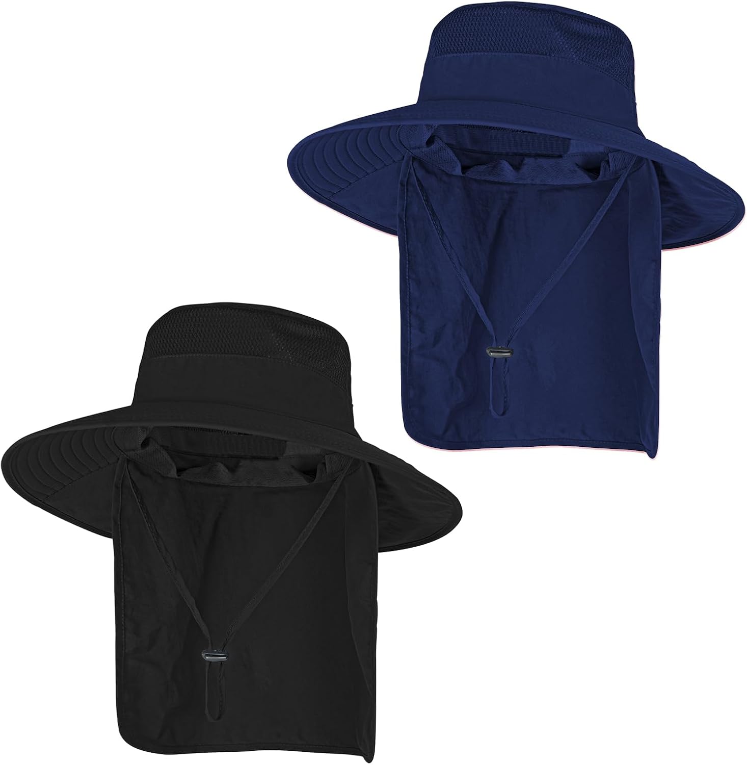 Sun Hats for Men & Women – UPF 50+ Wide Brim Fishing Hat with Neck Flap, Breathable UV Protection Safari Hat