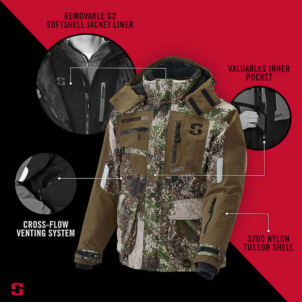 3-in-1 Insulated Waterproof Ice Fishing Jacket with Sureflote Flotation Technology