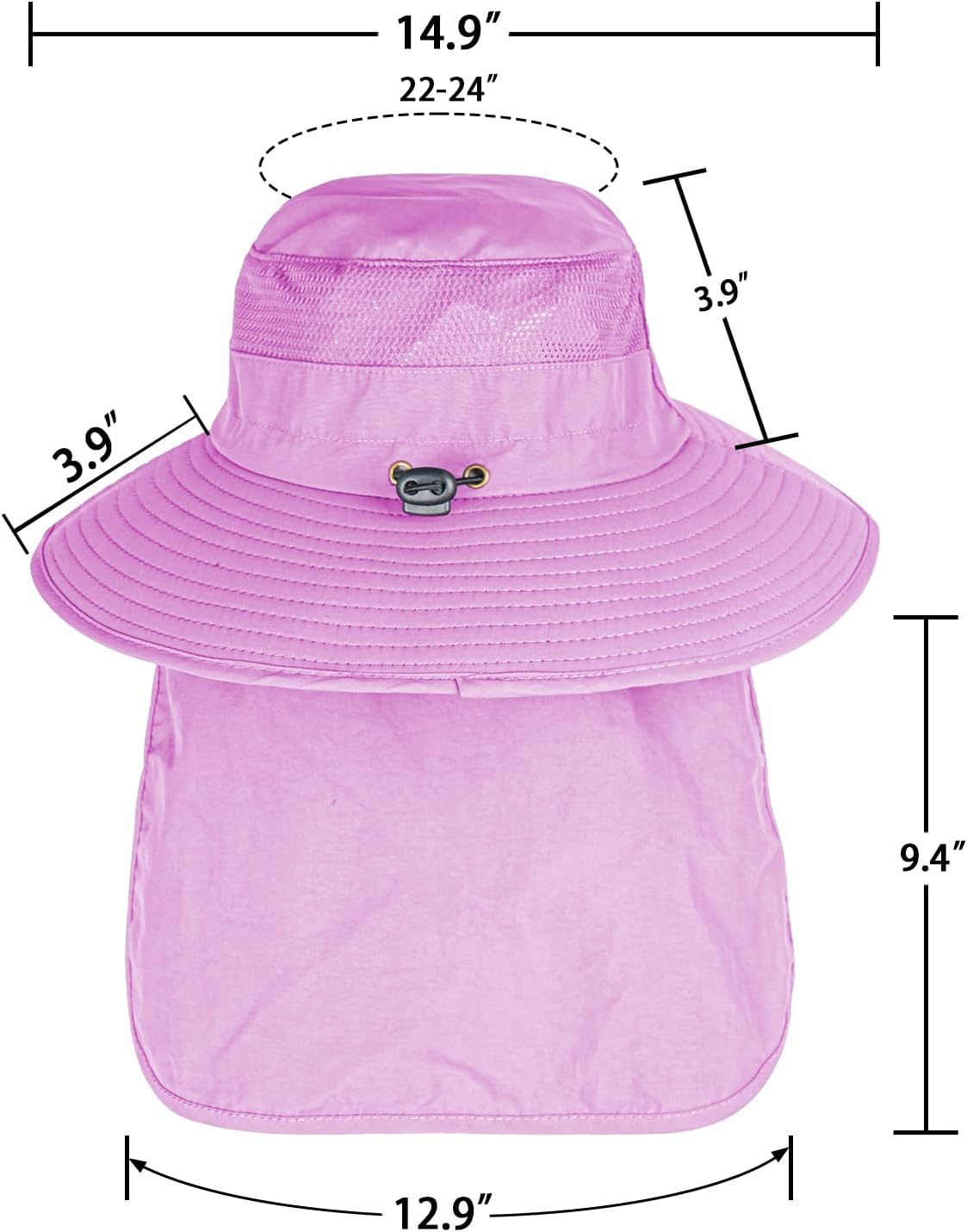 Sun Hats for Men & Women – UPF 50+ Wide Brim Fishing Hat with Neck Flap, Breathable UV Protection Safari Hat