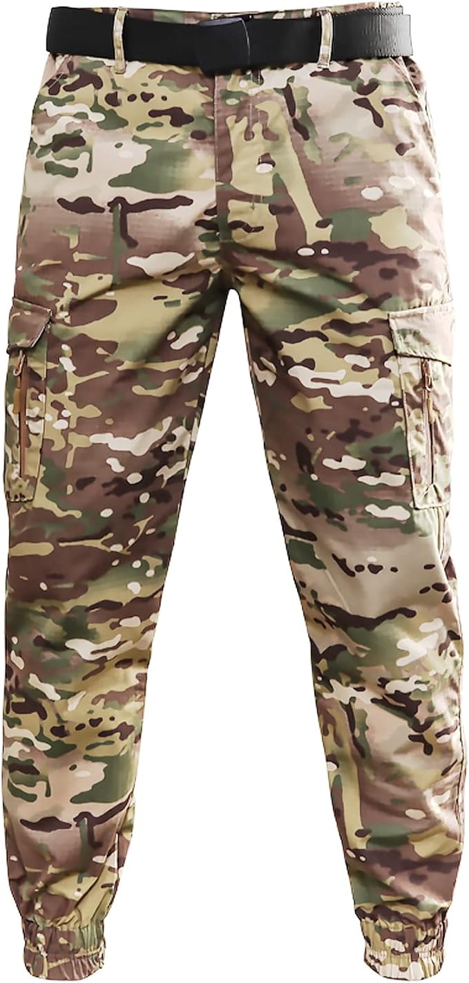 Camo Joggers Lightweight Ripstop BDU Combat Hunting Tactical Pants